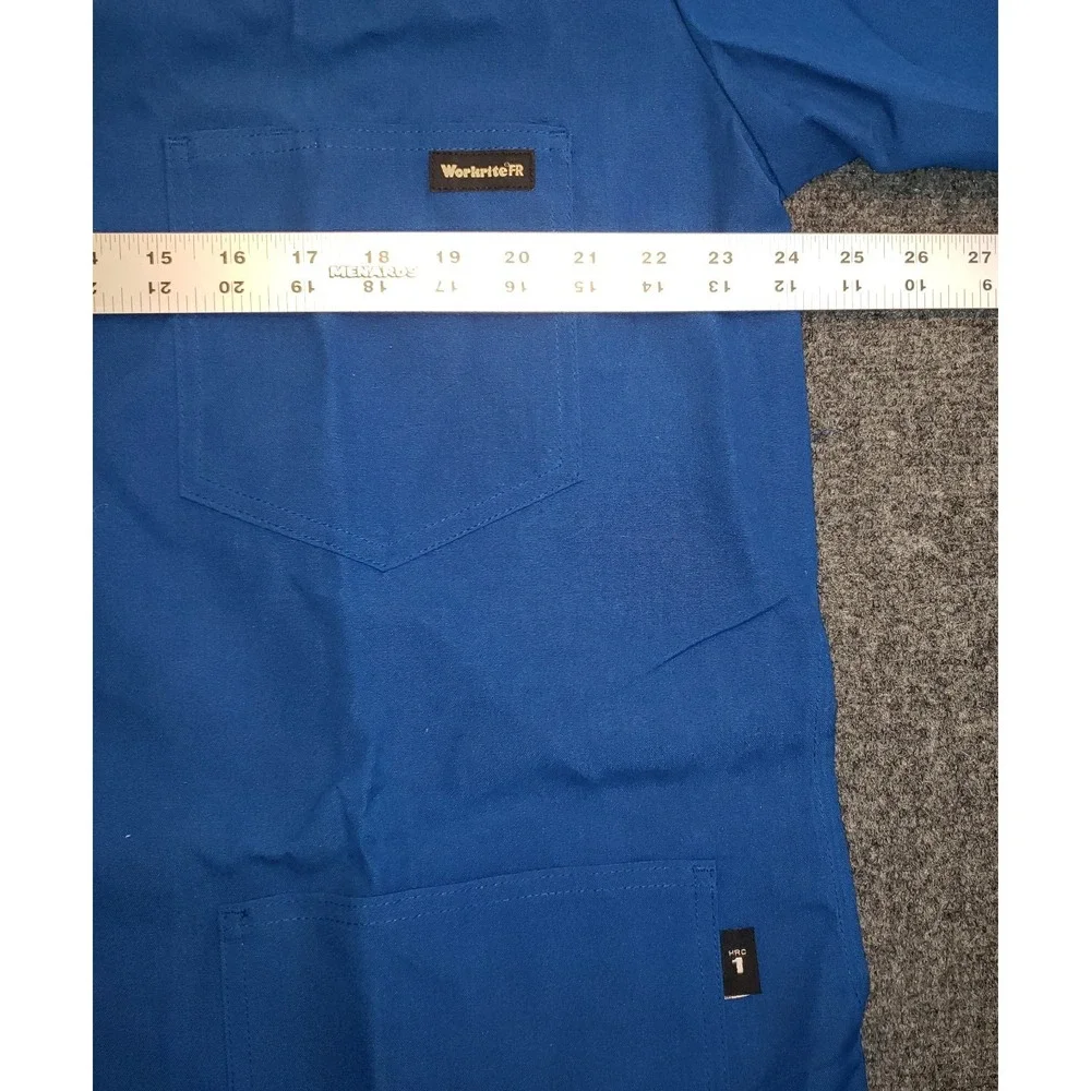 Workrite FR Flame Resistant Lab Coat Mens XL Blue Nomex ARC 6 New Tags
